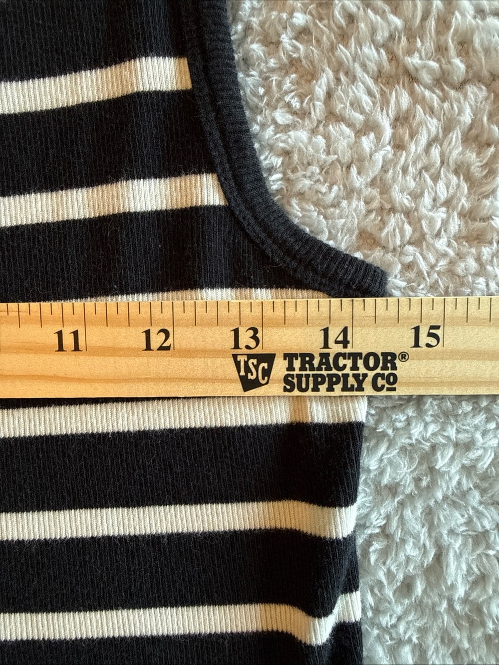 J.Crew | White And Black Striped Ribbed Tank Top Cotton Blend Soft Cotton Blend - Picture 5 of 8
